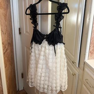 For Love And Lemons Black and White Mini Dress